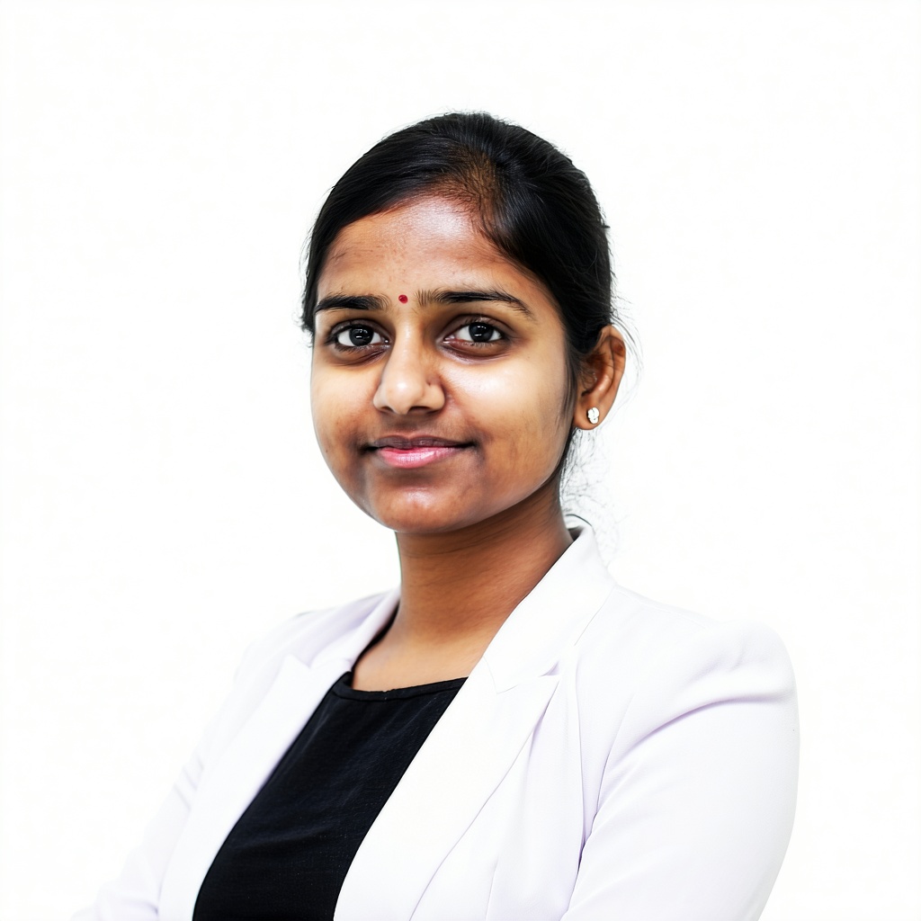 an indian female operation team member image for kamptech solutions company